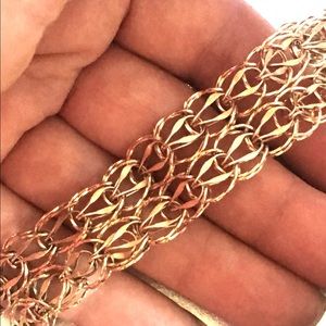 Vintage 10k solid gold massive bracelet 19.5 grams